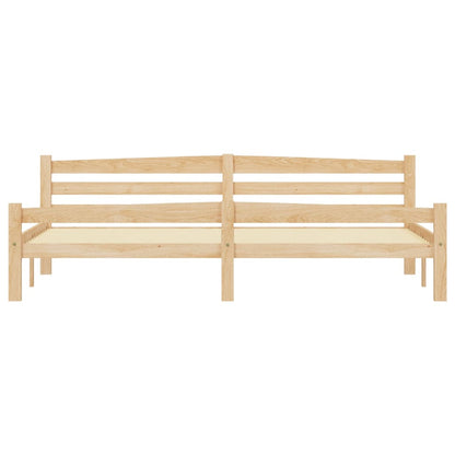 Bedframe massief grenenhout 200x200 cm 200 x 200 cm Lichtbruin