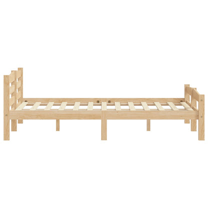 Bedframe massief grenenhout 200x200 cm 200 x 200 cm Lichtbruin