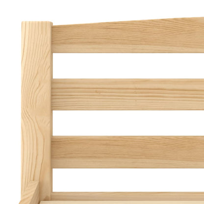 Bedframe massief grenenhout 200x200 cm 200 x 200 cm Lichtbruin