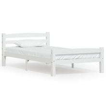 Bedframe massief grenenhout wit 90x200 cm 90 x 200 cm Wit