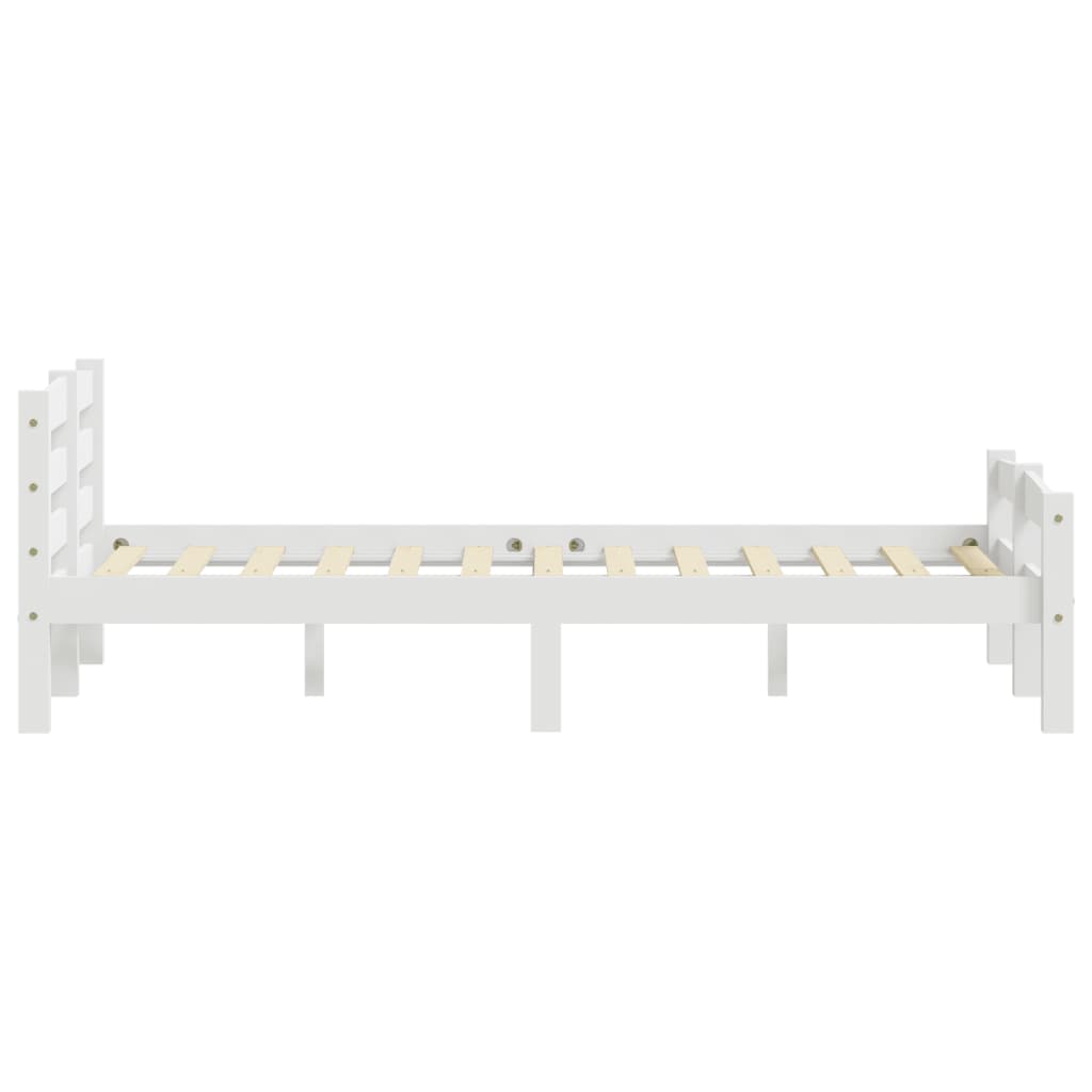 Bedframe massief grenenhout wit 120x200 cm 120 x 200 cm Wit