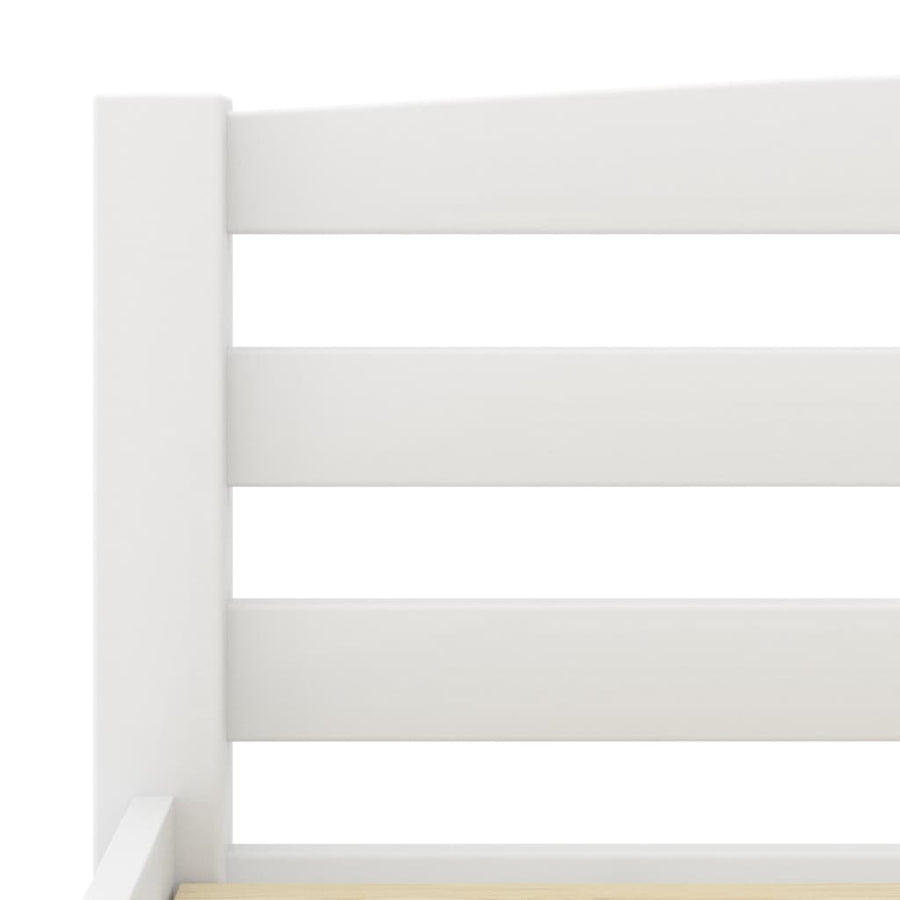 Bedframe massief grenenhout wit 160x200 cm 160 x 200 cm Wit