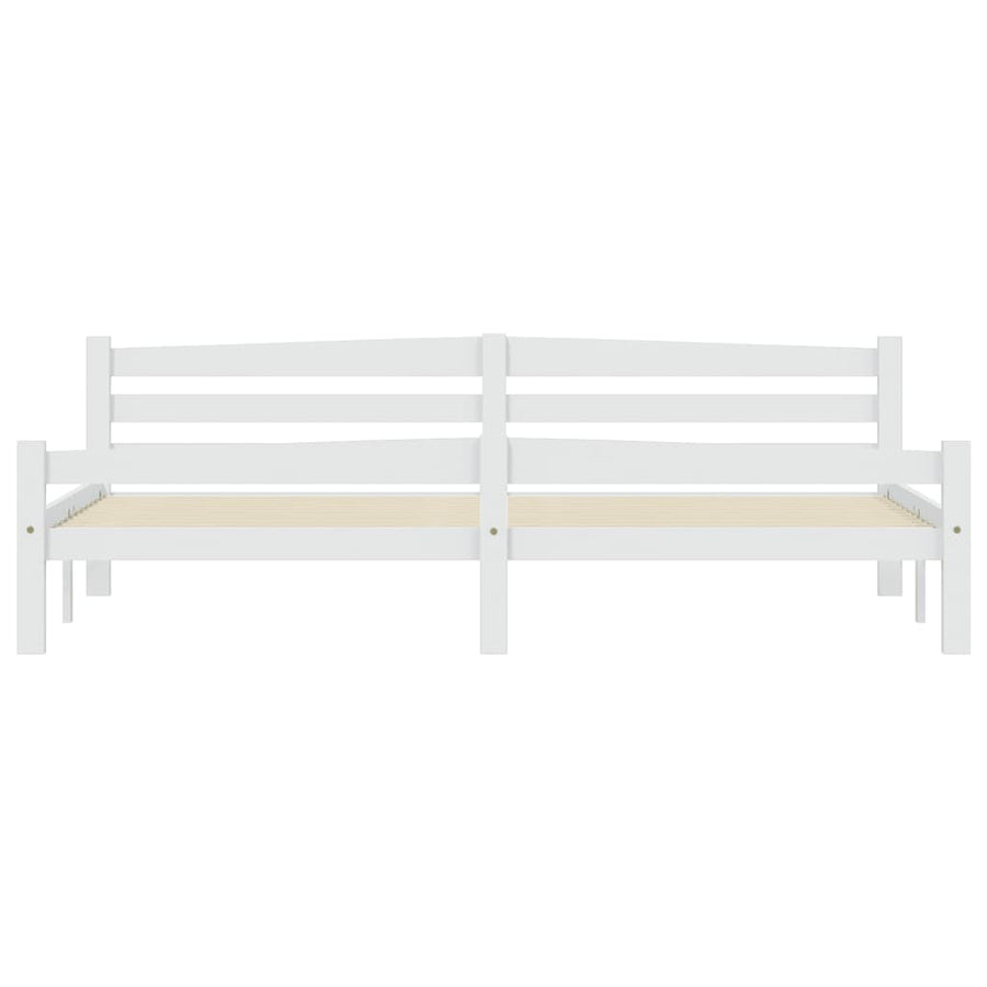 Bedframe massief grenenhout wit 200x200 cm 200 x 200 cm Wit