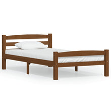 Bedframe massief grenenhout honingbruin 90x200 cm 90 x 200 cm Honingbruin