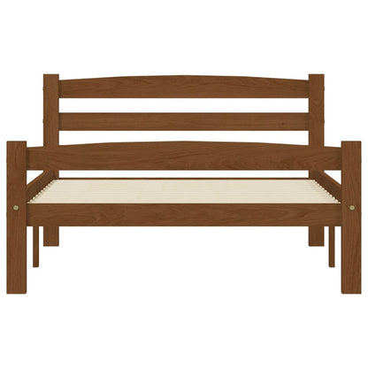 Bedframe massief grenenhout honingbruin 90x200 cm 90 x 200 cm Honingbruin