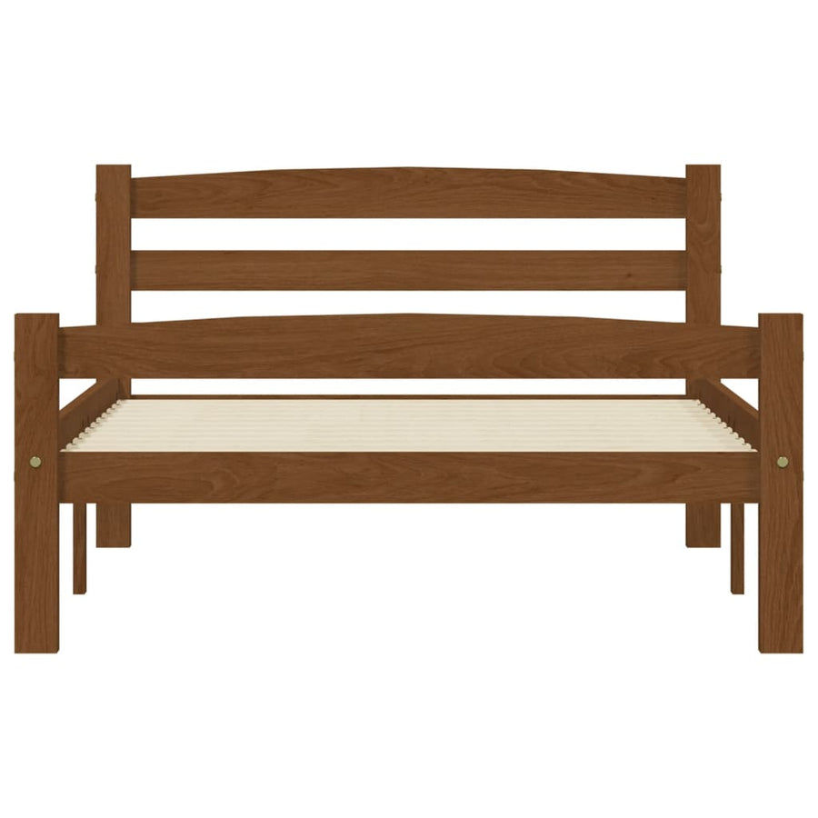 Bedframe massief grenenhout honingbruin 90x200 cm 90 x 200 cm Honingbruin