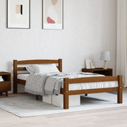Bedframe massief grenenhout 90x200 cm honingbruin