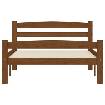 Bedframe massief grenenhout honingbruin 100x200 cm 100 x 200 cm Honingbruin