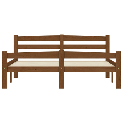 Bedframe massief grenenhout honingbruin 120x200 cm 120 x 200 cm Honingbruin