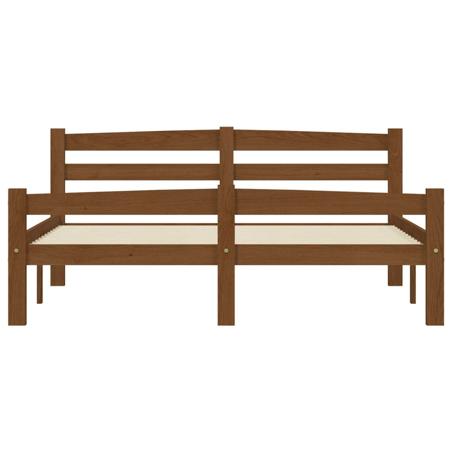 Bedframe massief grenenhout honingbruin 120x200 cm 120 x 200 cm Honingbruin