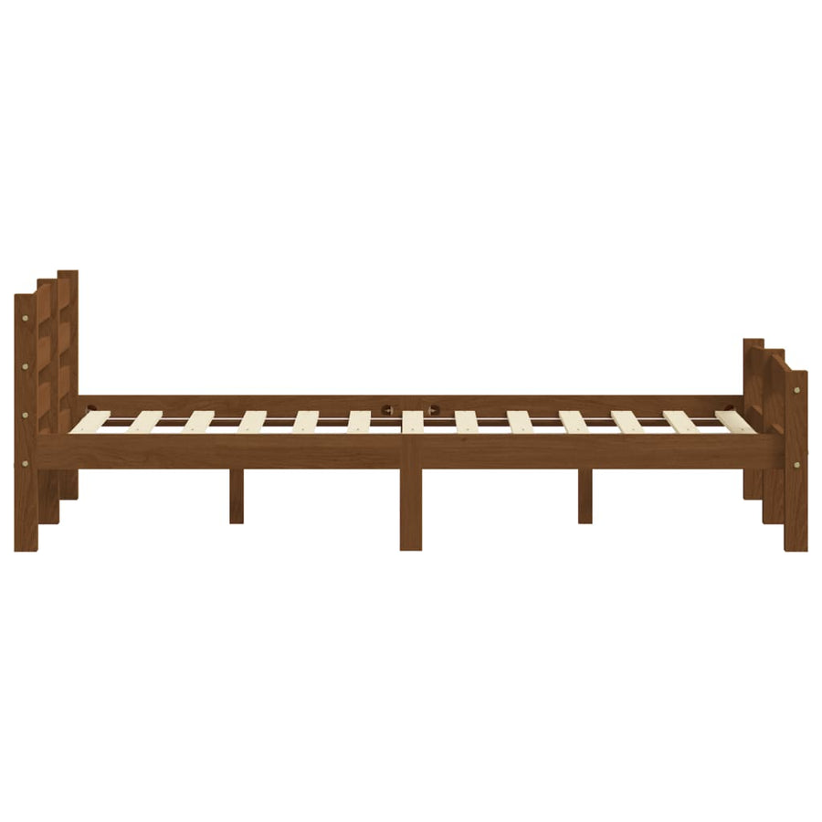 Bedframe massief grenenhout honingbruin 120x200 cm 120 x 200 cm Honingbruin