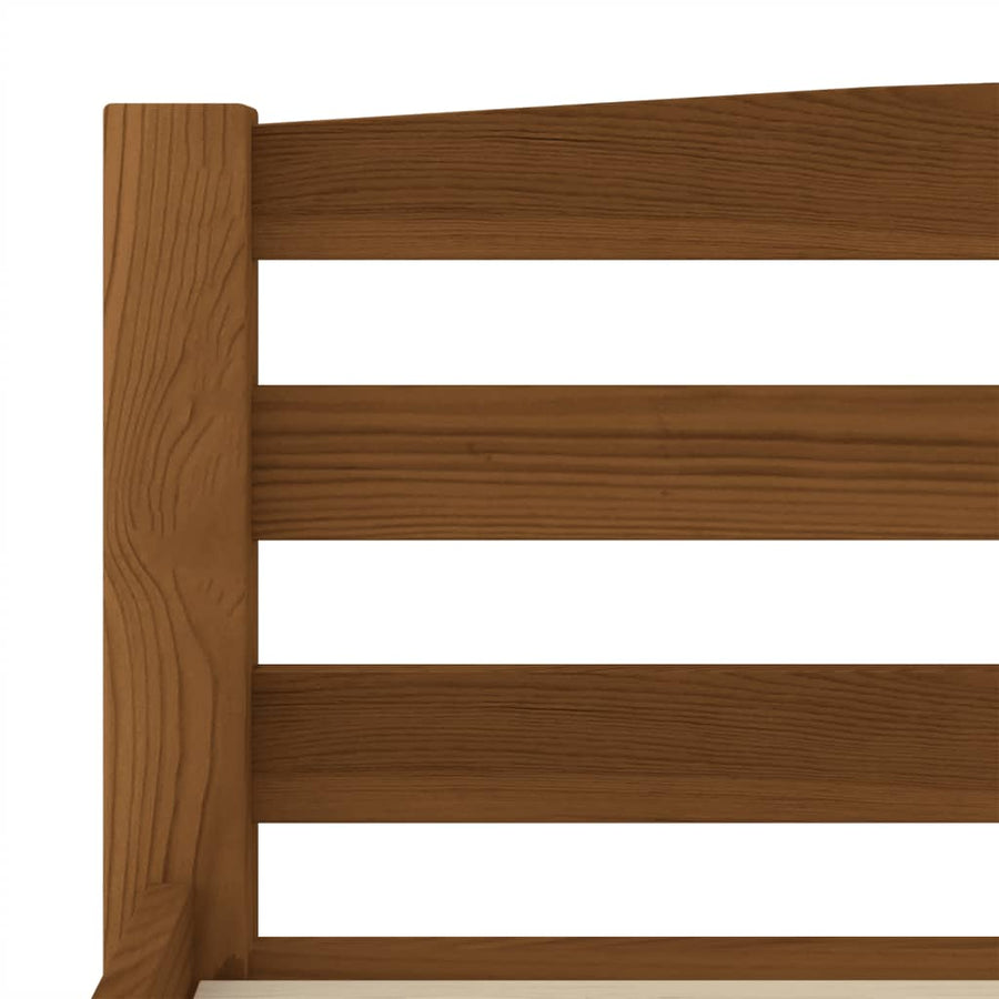Bedframe massief grenenhout honingbruin 120x200 cm 120 x 200 cm Honingbruin