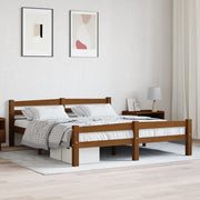 Solid pine wood bed frame honey brown 160x200 cm