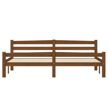 Bedframe massief grenenhout honingbruin 180x200 cm 180 x 200 cm Honingbruin