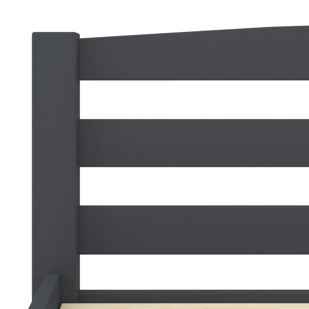 Bedframe massief grenenhout donkergrijs 140x200 cm 140 x 200 cm Donkergrijs