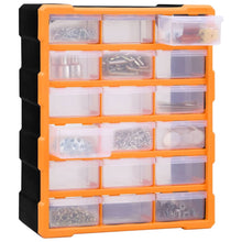 Organiser met 18 medium lades 38x16x47 cm 18 lades Oranje en zwart