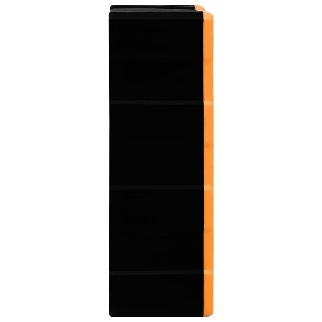 Organiser met 18 medium lades 38x16x47 cm 18 lades Oranje en zwart