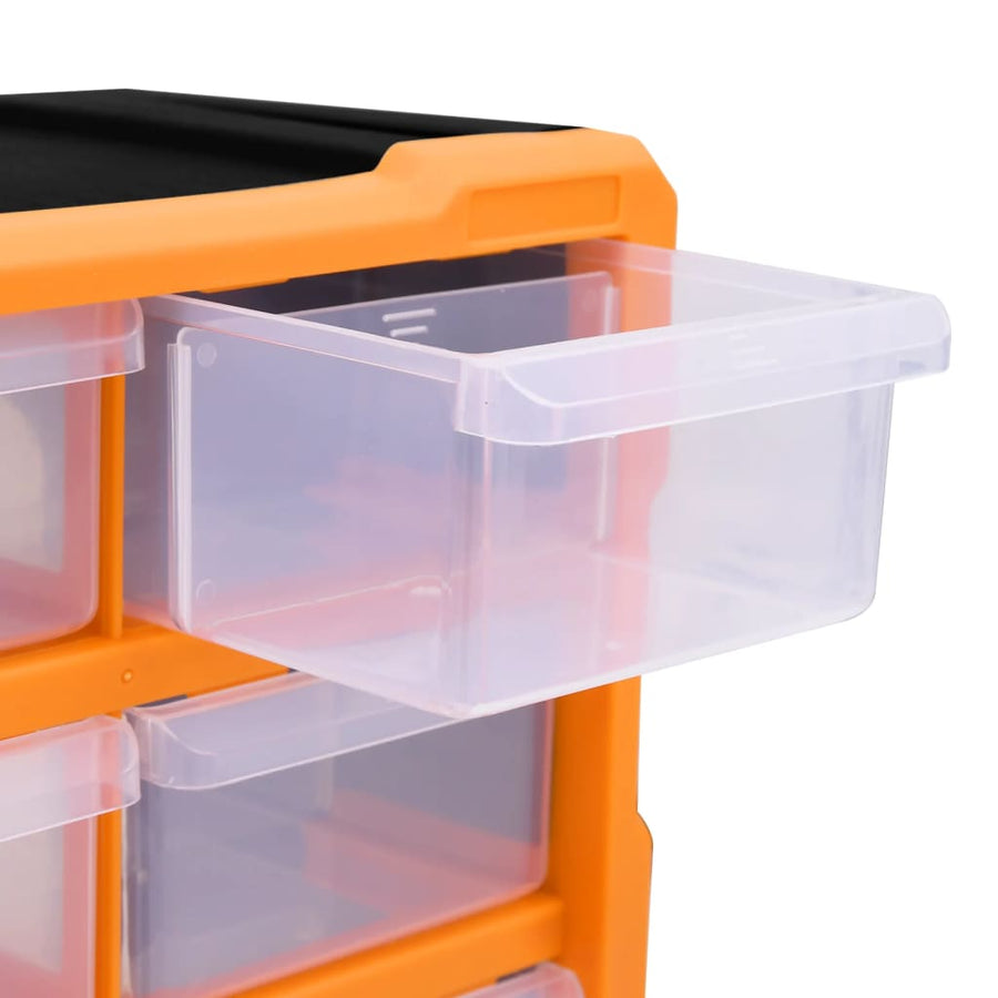 Organiser met 18 medium lades 38x16x47 cm 18 lades Oranje en zwart