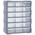 Organiser Met 8 Medium Lades 38X6X47 Cm 18 lades Grijs