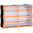 Organiser met 8 grote lades 52x16x37 cm 8 lades Oranje en zwart