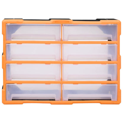 Organiser met 8 grote lades 52x16x37 cm 8 lades Oranje en zwart
