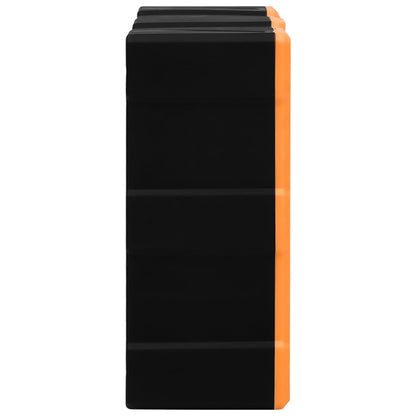 Organiser met 8 grote lades 52x16x37 cm 8 lades Oranje en zwart