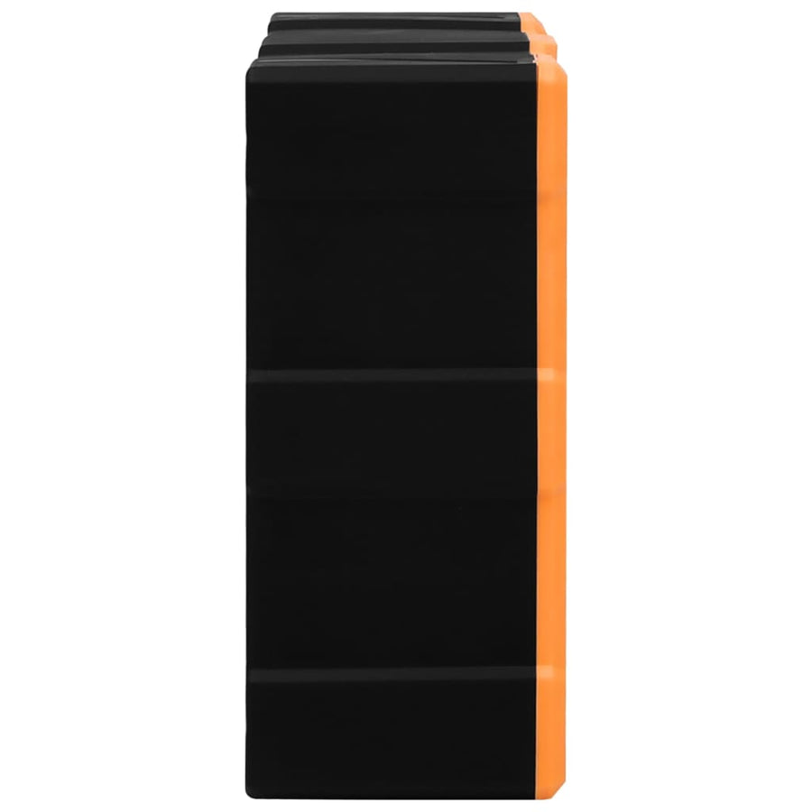 Organiser met 8 grote lades 52x16x37 cm 8 lades Oranje en zwart