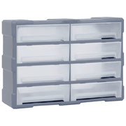 Gereedschapskist 8 lades 52x16x37 cm grijs