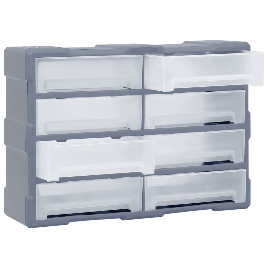 Organiser met 8 grote lades 52x16x37 cm 8 lades Grijs