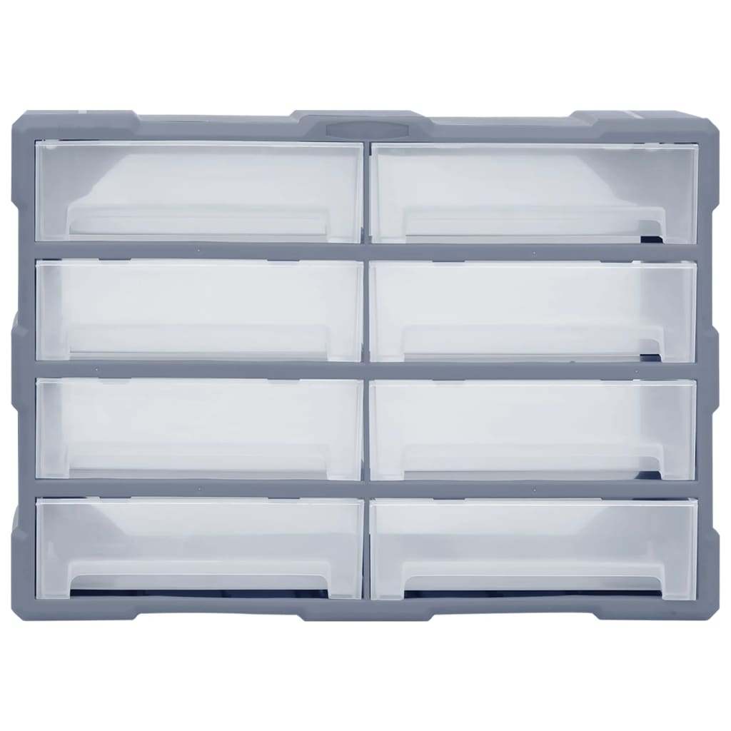 Organiser met 8 grote lades 52x16x37 cm 8 lades Grijs