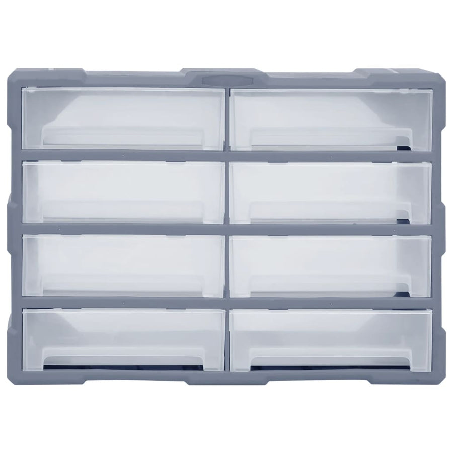 Organiser met 8 grote lades 52x16x37 cm 8 lades Grijs