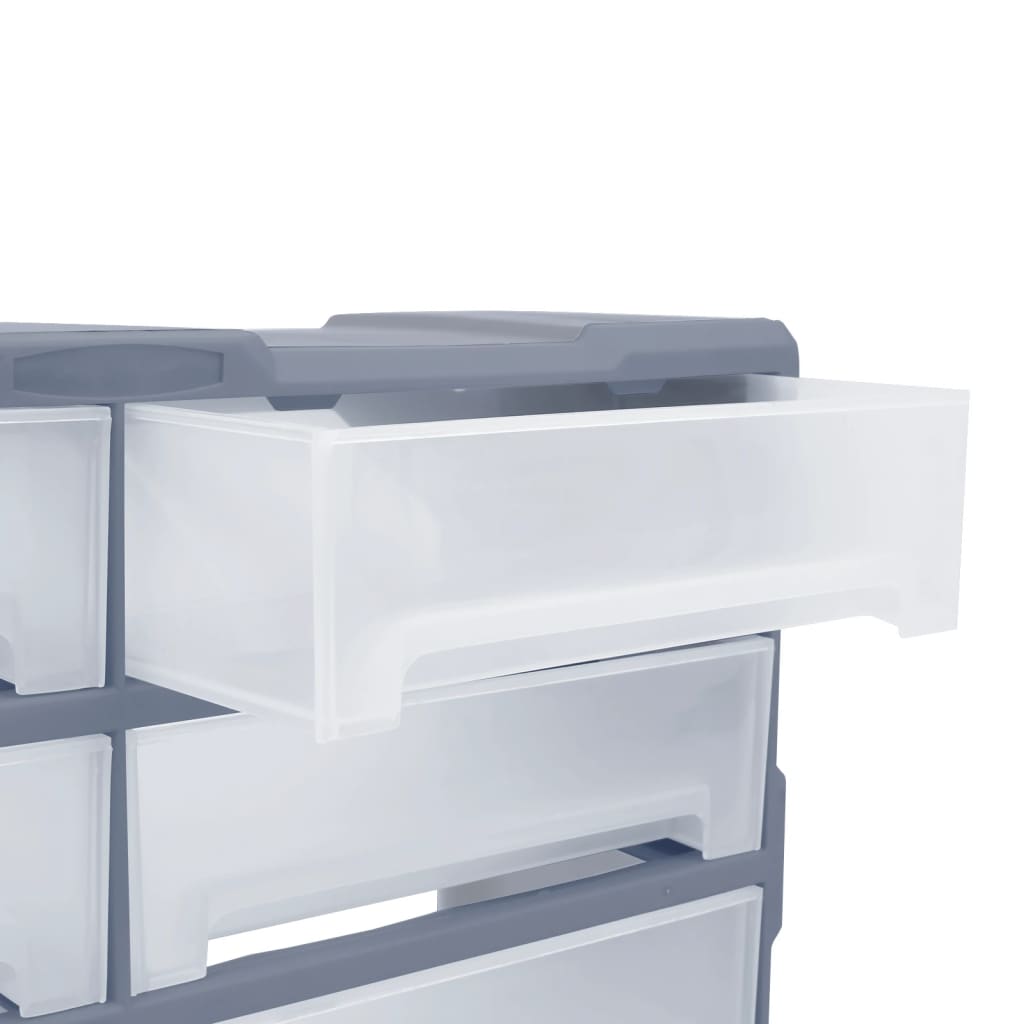 Organiser met 8 grote lades 52x16x37 cm 8 lades Grijs