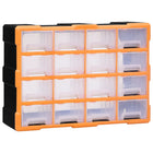 Organiser Met 6 Medium Lades 52X6X37 Cm 16 lades Oranje en zwart