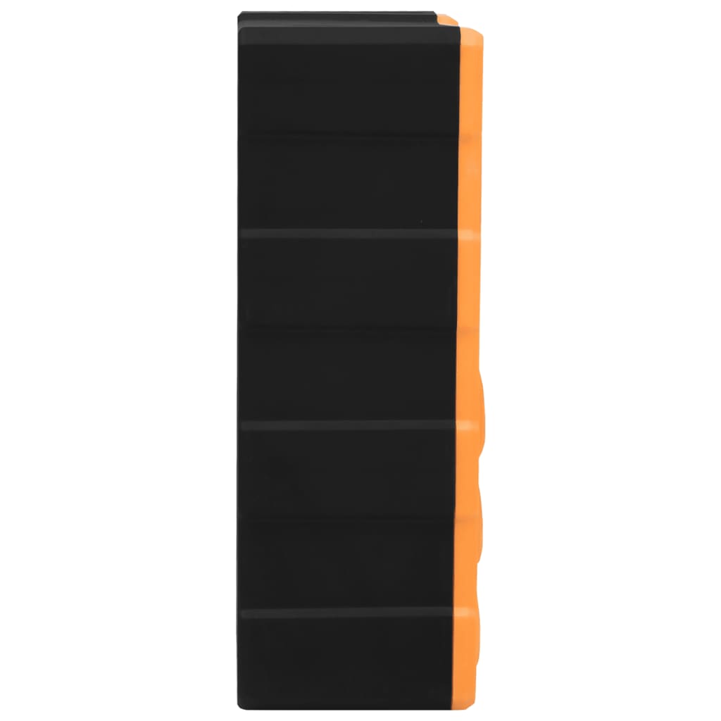 Organiser met 39 lades 38x16x47 cm 30 + 9 lades Oranje en zwart