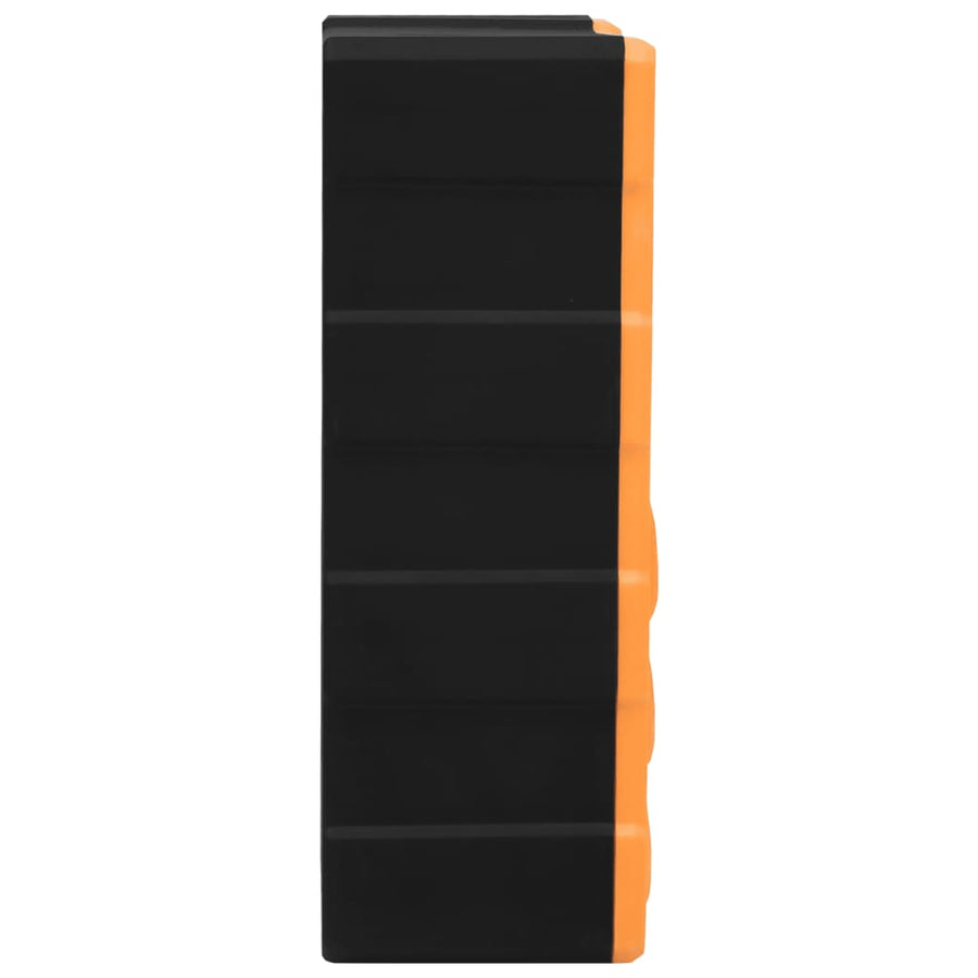 Organiser met 39 lades 38x16x47 cm 30 + 9 lades Oranje en zwart
