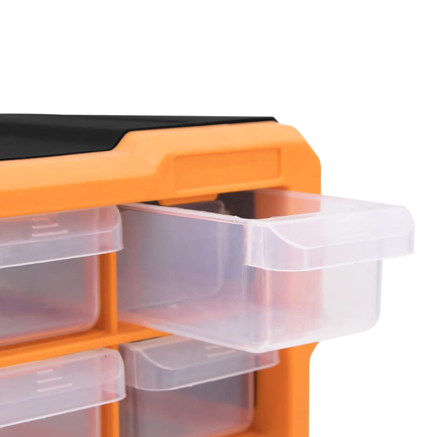 Organiser met 39 lades 38x16x47 cm 30 + 9 lades Oranje en zwart