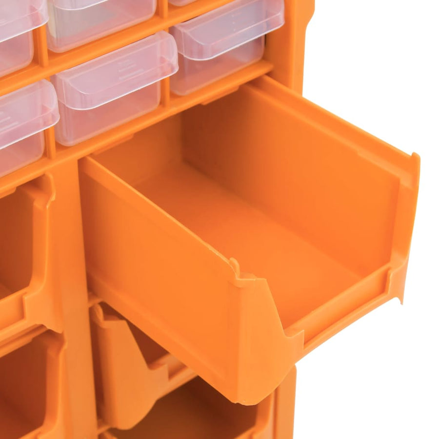 Organiser met 39 lades 38x16x47 cm 30 + 9 lades Oranje en zwart