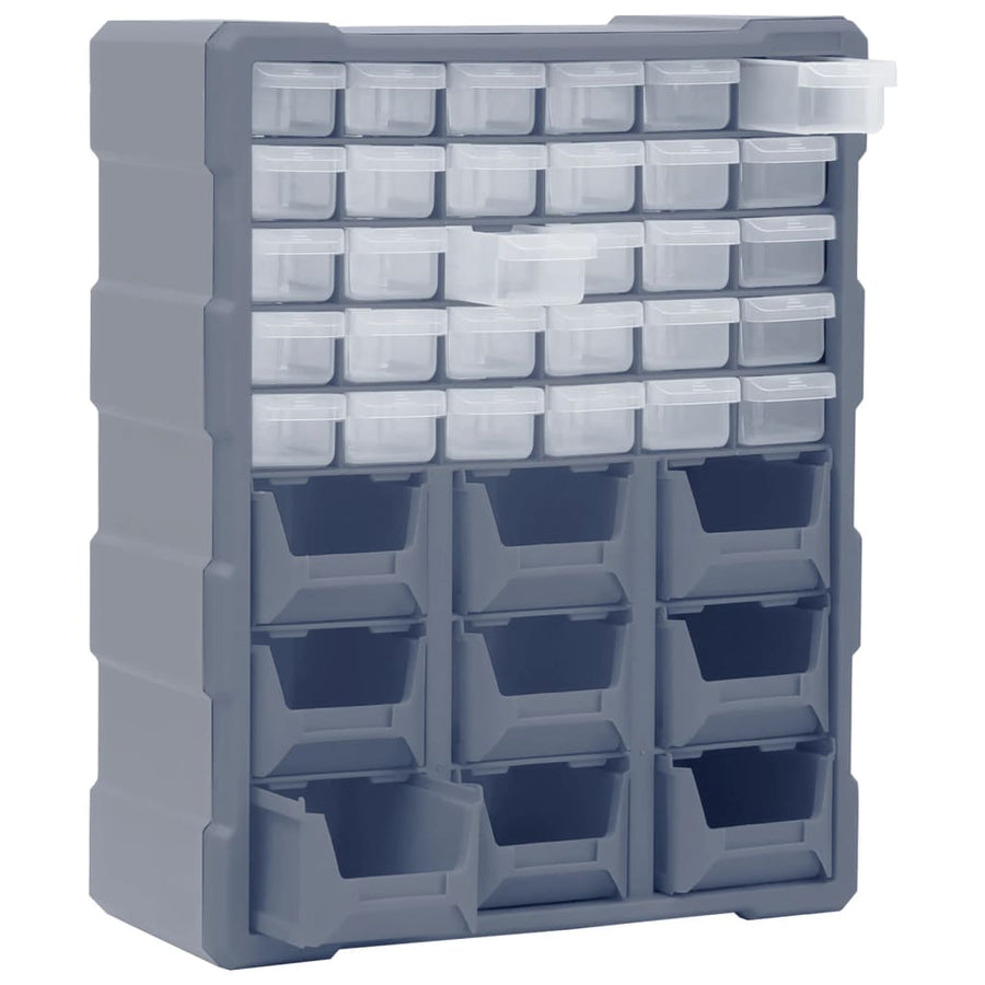 Organiser met 39 lades 38x16x47 cm 30 + 9 lades Grijs