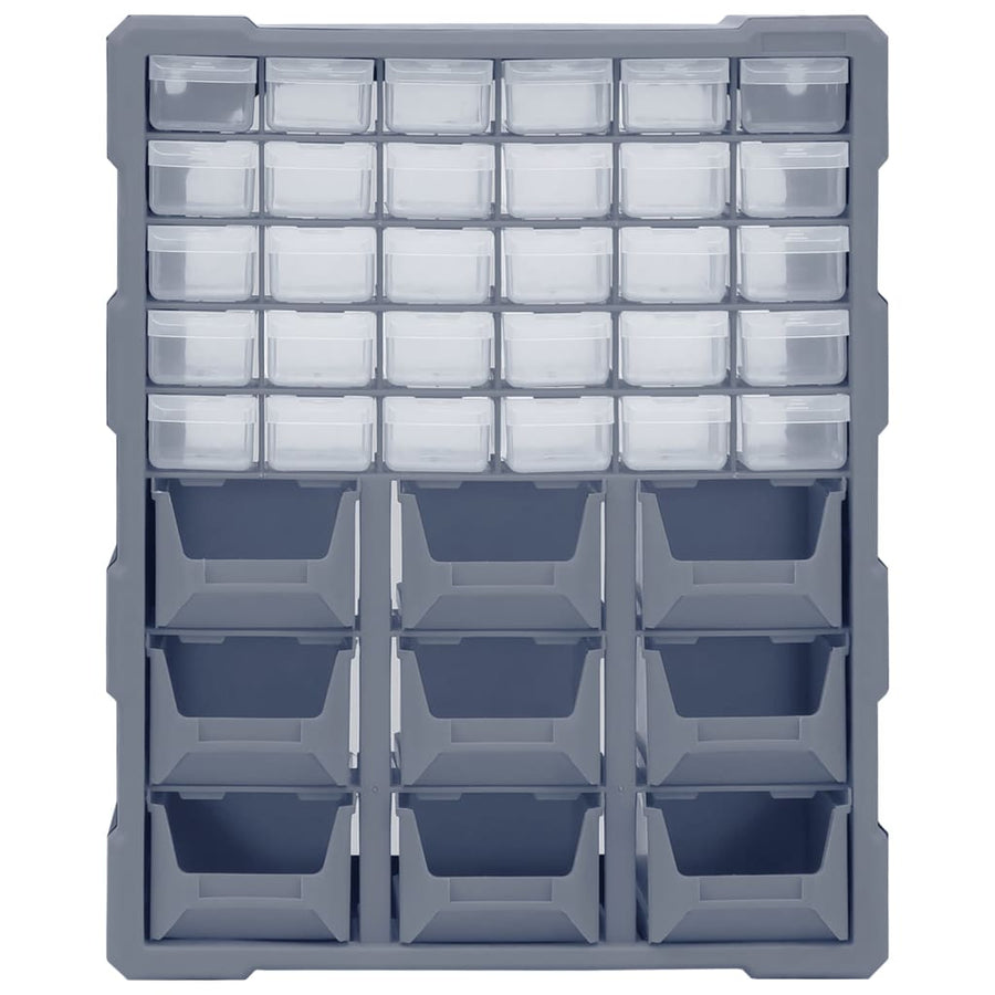 Organiser met 39 lades 38x16x47 cm 30 + 9 lades Grijs
