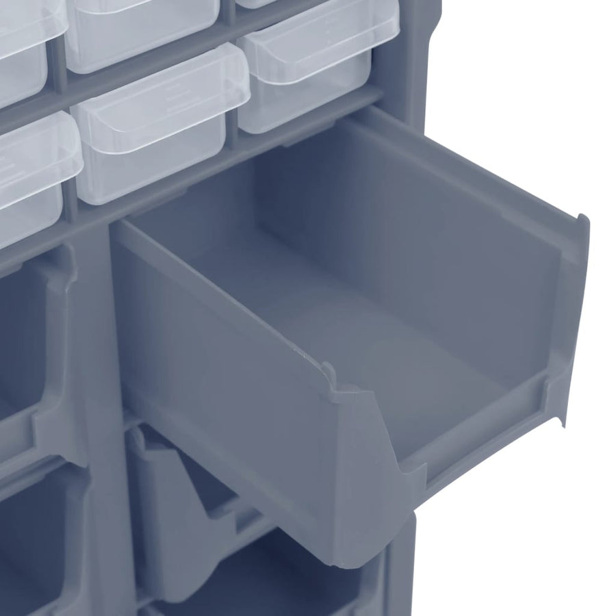 Organiser met 39 lades 38x16x47 cm 30 + 9 lades Grijs