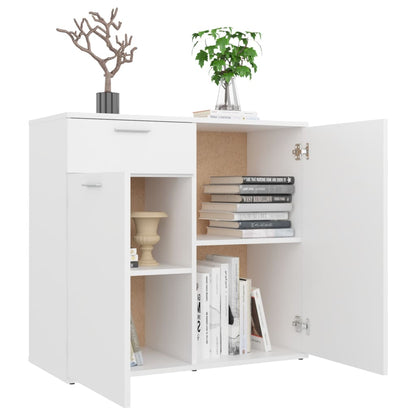 Dressoir Bewerkt Hout 80 x 36 x 75 cm Wit