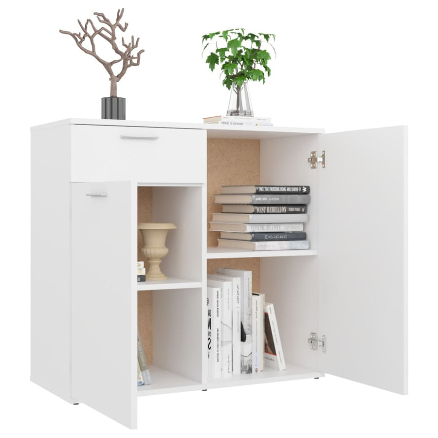 Dressoir Bewerkt Hout 80 x 36 x 75 cm Wit