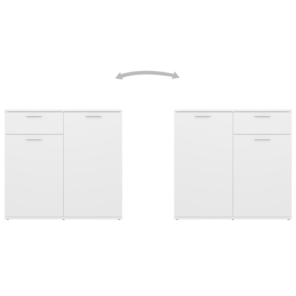 Dressoir Bewerkt Hout 80 x 36 x 75 cm Wit