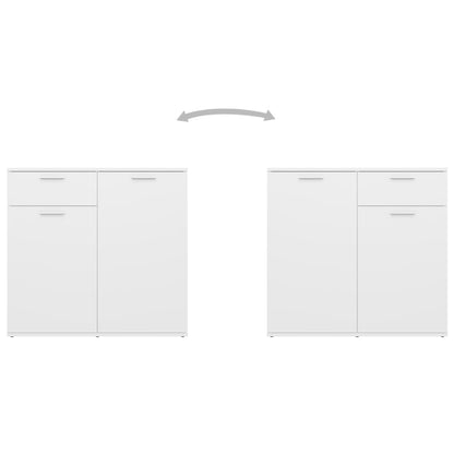 Dressoir Bewerkt Hout 80 x 36 x 75 cm Wit