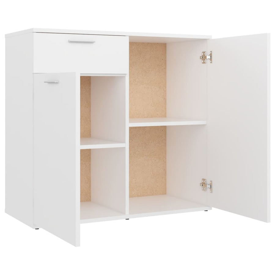 Dressoir Bewerkt Hout 80 x 36 x 75 cm Wit