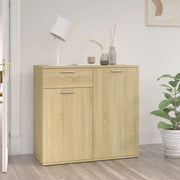Dressoir 80x36x75 cm bewerkt hout sonoma eiken