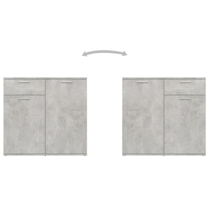 Dressoir Spaanplaat 80 x 36 x 75 cm Betongrijs