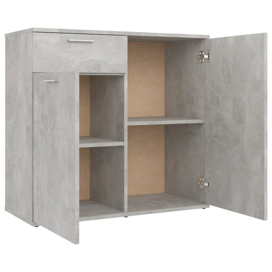 Dressoir Spaanplaat 80 x 36 x 75 cm Betongrijs