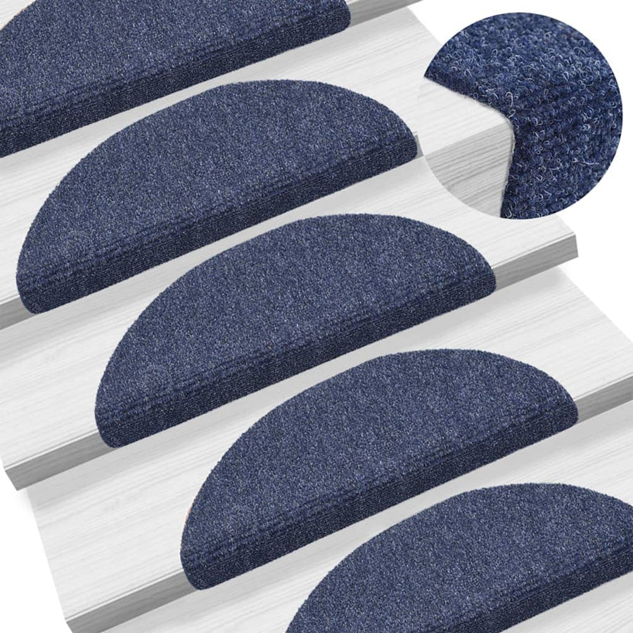 Trapmatten Zelfklevend 5 St 56X17X3 Cm Naaldvilt Blauw 56 x 17 x 3 cm