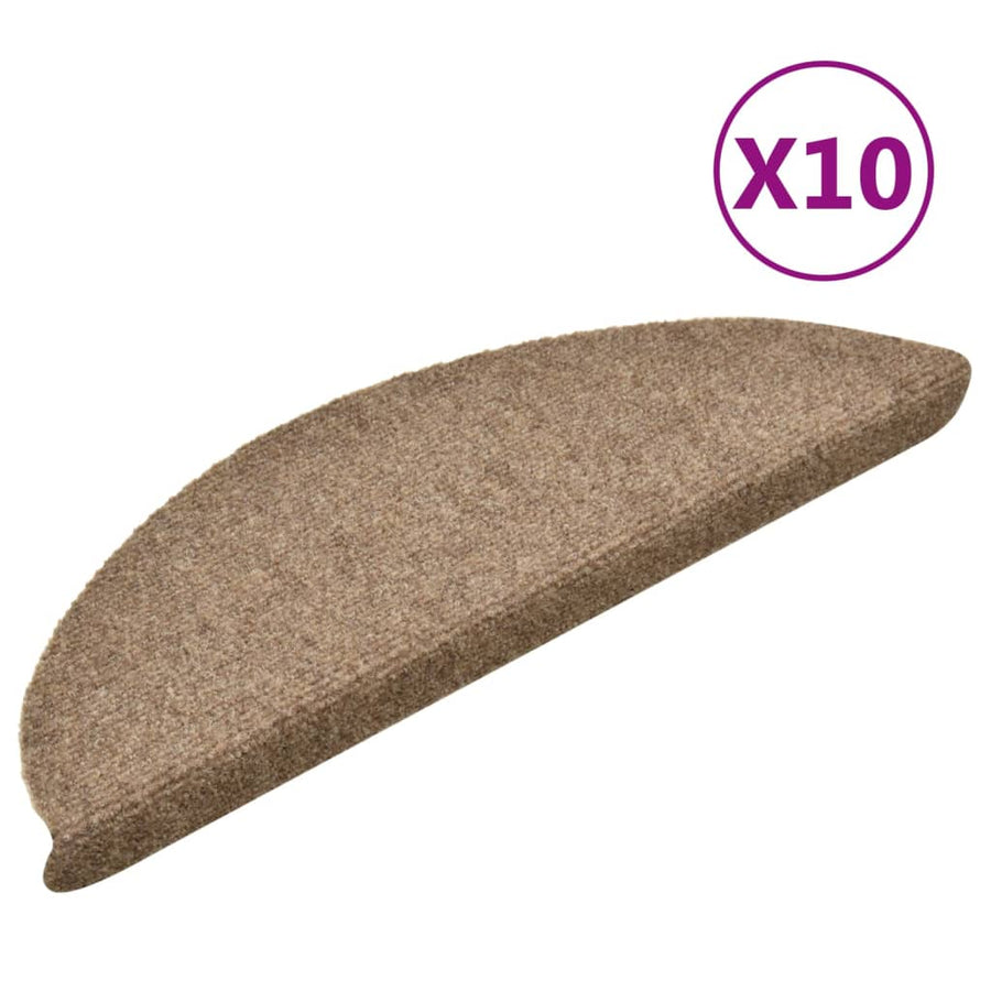 Trapmatten Zelfklevend Naaldvilt Kleurig 10 56 x 17 x 3 cm Crème